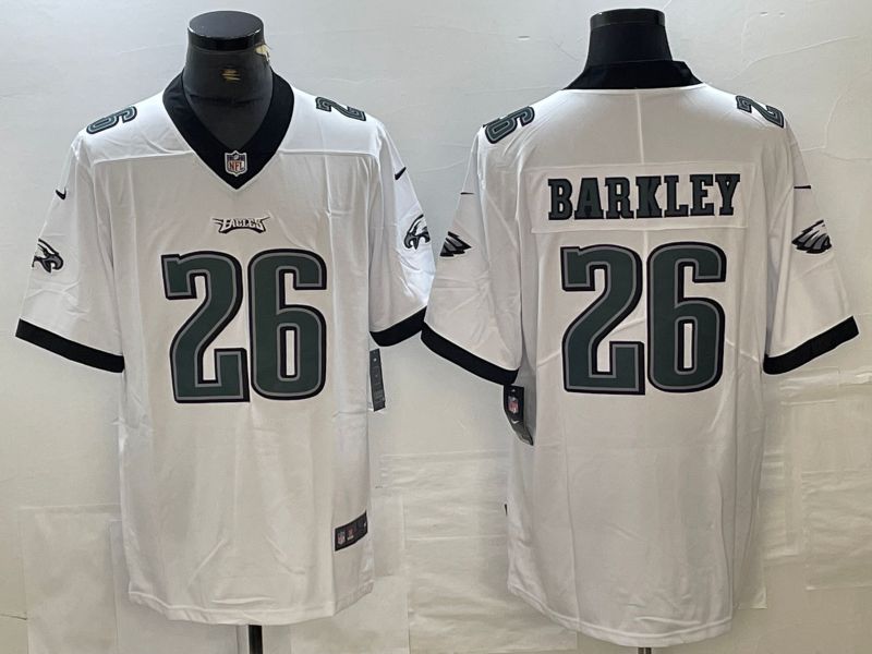 Men Philadelphia Eagles 26 Barkley White 2024 Nike Vapor Untouchable Limited NFL Jersey